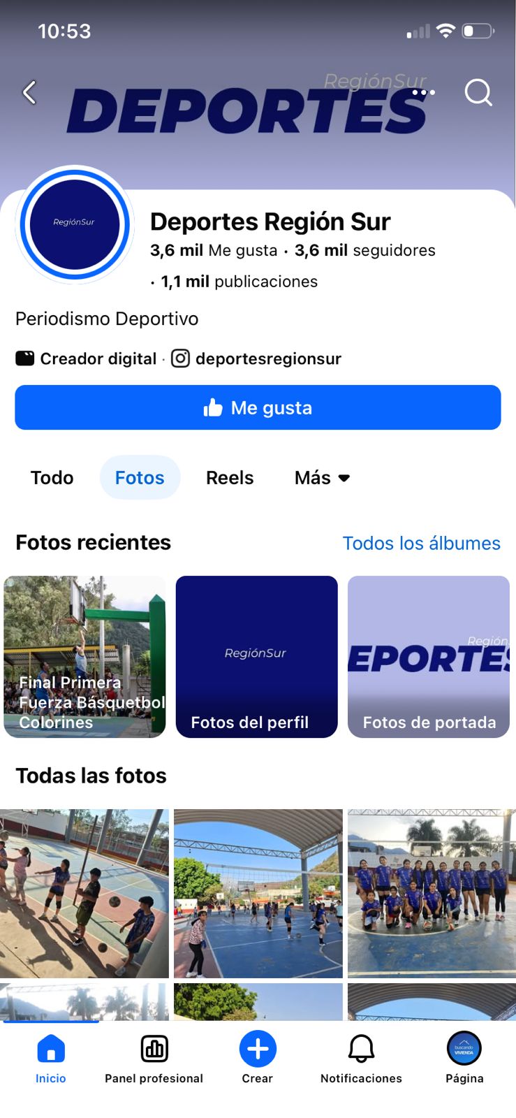 Vista previa de Facebook de cobertura de deportes en la región